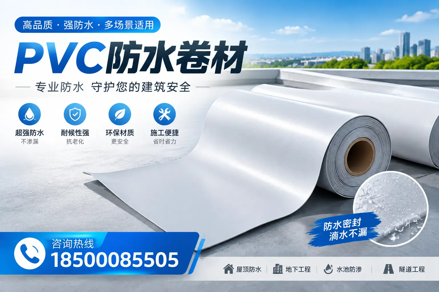 PVC防水卷材的市场竞争分析,锡林郭勒品牌选择参考